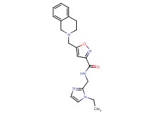 5-(3,4-dihydro-2(1H)-isoquinolinylmethyl)-N-[(1-ethyl-1H-imidazol-2-yl)methyl]-3-isoxazolecarboxamide