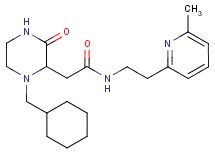 2-[1-(cyclohexylmethyl)-3-oxo-2-piperazinyl]-N-[2-(6-methyl-2-pyridinyl)ethyl]acetamide