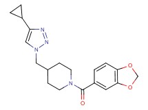 1-(1,3-benzodioxol-5-ylcarbonyl)-4-[(4-cyclopropyl-1H-1,2,3-triazol-1-yl)methyl]piperidine