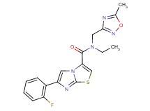 N-ethyl-6-(2-fluorophenyl)-N-[(5-methyl-1,2,4-oxadiazol-3-yl)methyl]imidazo[2,1-b][1,3]thiazole-3-carboxamide