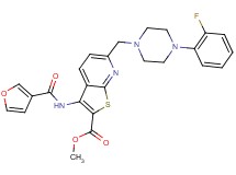 methyl 6-{[4-(2-fluorophenyl)-1-piperazinyl]methyl}-3-(3-furoylamino)thieno[2,3-b]pyridine-2-carboxylate