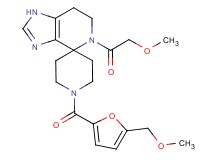 5-(methoxyacetyl)-1'-[5-(methoxymethyl)-2-furoyl]-1,5,6,7-tetrahydrospiro[imidazo[4,5-c]pyridine-4,4'-piperidine]