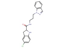 5-chloro-N-[3-(1H-indazol-1-yl)propyl]indoline-2-carboxamide