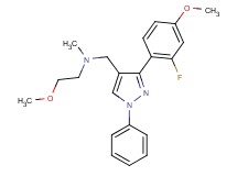 N-{[3-(2-fluoro-4-methoxyphenyl)-1-phenyl-1H-pyrazol-4-yl]methyl}-2-methoxy-N-methylethanamine