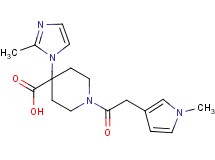 4-(2-methyl-1H-imidazol-1-yl)-1-[(1-methyl-1H-pyrrol-3-yl)acetyl]piperidine-4-carboxylic acid