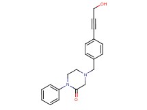 4-[4-(3-hydroxy-1-propyn-1-yl)benzyl]-1-phenyl-2-piperazinone
