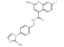 7-fluoro-2-methyl-N-[4-(2-methyl-1H-imidazol-1-yl)benzyl]-4-quinolinecarboxamide