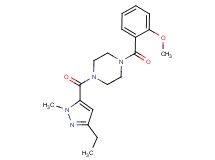 1-[(3-ethyl-1-methyl-1H-pyrazol-5-yl)carbonyl]-4-(2-methoxybenzoyl)piperazine