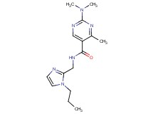 2-(dimethylamino)-4-methyl-N-[(1-propyl-1H-imidazol-2-yl)methyl]-5-pyrimidinecarboxamide