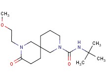 N-(tert-butyl)-8-(2-methoxyethyl)-9-oxo-2,8-diazaspiro[5.5]undecane-2-carboxamide