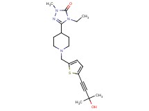 4-ethyl-5-(1-{[5-(3-hydroxy-3-methylbut-1-yn-1-yl)-2-thienyl]methyl}piperidin-4-yl)-2-methyl-2,4-dihydro-3H-1,2,4-triazol-3-one