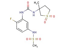 N-[4-fluoro-3-({[(3-methyl-1,1-dioxidotetrahydro-3-thienyl)amino]carbonyl}amino)phenyl]methanesulfonamide
