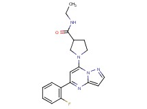 N-ethyl-1-[5-(2-fluorophenyl)pyrazolo[1,5-a]pyrimidin-7-yl]-3-pyrrolidinecarboxamide
