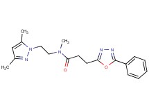 N-[2-(3,5-dimethyl-1H-pyrazol-1-yl)ethyl]-N-methyl-3-(5-phenyl-1,3,4-oxadiazol-2-yl)propanamide