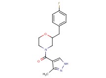 2-(4-fluorobenzyl)-4-[(3-methyl-1H-pyrazol-4-yl)carbonyl]morpholine