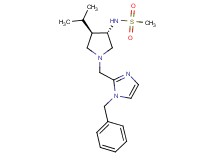 N-{(3S*,4R*)-1-[(1-benzyl-1H-imidazol-2-yl)methyl]-4-isopropylpyrrolidin-3-yl}methanesulfonamide