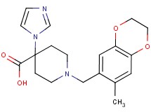 4-(1H-imidazol-1-yl)-1-[(7-methyl-2,3-dihydro-1,4-benzodioxin-6-yl)methyl]piperidine-4-carboxylic acid