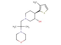 (3S*,4R*)-1-(2-methyl-2-morpholin-4-ylpropyl)-4-(3-methyl-2-thienyl)piperidin-3-ol