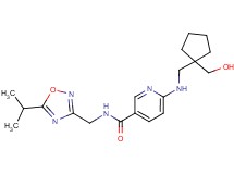 6-({[1-(hydroxymethyl)cyclopentyl]methyl}amino)-N-[(5-isopropyl-1,2,4-oxadiazol-3-yl)methyl]nicotinamide
