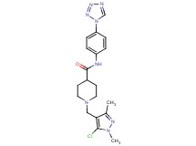 1-[(5-chloro-1,3-dimethyl-1H-pyrazol-4-yl)methyl]-N-[4-(1H-tetrazol-1-yl)phenyl]-4-piperidinecarboxamide