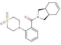 (3aR*,7aS*)-2-[2-(1,1-dioxido-4-thiomorpholinyl)benzoyl]-2,3,3a,4,7,7a-hexahydro-1H-isoindole