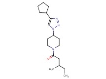 4-(4-cyclopentyl-1H-1,2,3-triazol-1-yl)-1-(3-methylpentanoyl)piperidine