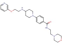 N-[2-(4-morpholinyl)ethyl]-4-(4-{[2-(3-pyridinyloxy)ethyl]amino}-1-piperidinyl)benzamide