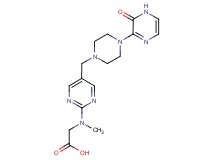 N-methyl-N-(5-{[4-(3-oxo-3,4-dihydropyrazin-2-yl)piperazin-1-yl]methyl}pyrimidin-2-yl)glycine