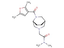 2-[(1S*,5R*)-6-(2,5-dimethyl-3-furoyl)-3,6-diazabicyclo[3.2.2]non-3-yl]-N,N-dimethylacetamide