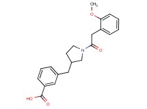 3-({1-[(2-methoxyphenyl)acetyl]-3-pyrrolidinyl}methyl)benzoic acid