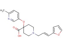 1-[(2E)-3-(2-furyl)prop-2-en-1-yl]-4-[(6-methylpyridin-3-yl)oxy]piperidine-4-carboxylic acid