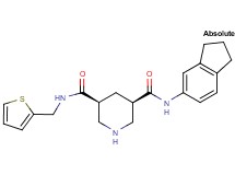 (3R,5S)-N-(2,3-dihydro-1H-inden-5-yl)-N'-(2-thienylmethyl)-3,5-piperidinedicarboxamide