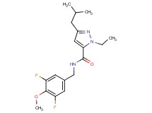N-(3,5-difluoro-4-methoxybenzyl)-1-ethyl-3-isobutyl-1H-pyrazole-5-carboxamide