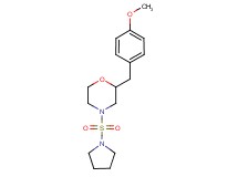2-(4-methoxybenzyl)-4-(1-pyrrolidinylsulfonyl)morpholine
