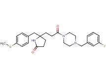 5-{3-[4-(3-fluorobenzyl)-1-piperazinyl]-3-oxopropyl}-5-[4-(methylthio)benzyl]-2-pyrrolidinone