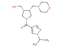 [(3R*,4R*)-1-[(1-isopropyl-1H-pyrazol-4-yl)carbonyl]-4-(4-morpholinylmethyl)-3-pyrrolidinyl]methanol