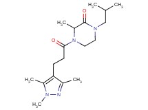 1-isobutyl-3-methyl-4-[3-(1,3,5-trimethyl-1H-pyrazol-4-yl)propanoyl]piperazin-2-one