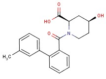 (2R*,4S*)-4-hydroxy-1-[(3'-methylbiphenyl-2-yl)carbonyl]piperidine-2-carboxylic acid