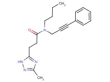 N-butyl-3-(3-methyl-1H-1,2,4-triazol-5-yl)-N-(3-phenylprop-2-yn-1-yl)propanamide