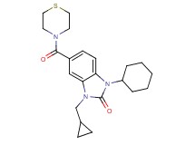 1-cyclohexyl-3-(cyclopropylmethyl)-5-(thiomorpholin-4-ylcarbonyl)-1,3-dihydro-2H-benzimidazol-2-one