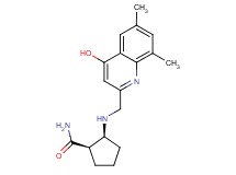 (1R*,2S*)-2-{[(4-hydroxy-6,8-dimethylquinolin-2-yl)methyl]amino}cyclopentanecarboxamide