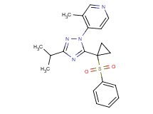4-{3-isopropyl-5-[1-(phenylsulfonyl)cyclopropyl]-1H-1,2,4-triazol-1-yl}-3-methylpyridine