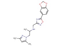 N-{[5-(1,3-benzodioxol-5-yl)-1,2,4-oxadiazol-3-yl]methyl}-1-(3,5-dimethyl-1H-pyrazol-1-yl)propan-2-amine