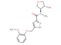 N-[(3S*,4R*)-4-hydroxytetrahydrofuran-3-yl]-5-[(2-methoxyphenoxy)methyl]-N-methyl-1H-pyrazole-3-carboxamide