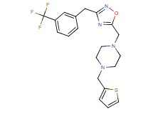 1-(2-thienylmethyl)-4-({3-[3-(trifluoromethyl)benzyl]-1,2,4-oxadiazol-5-yl}methyl)piperazine