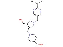[1-({(3R*,4R*)-4-(hydroxymethyl)-1-[(2-isopropylpyrimidin-5-yl)methyl]pyrrolidin-3-yl}methyl)piperidin-4-yl]methanol