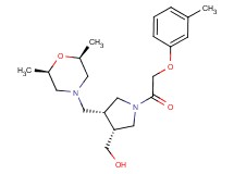 {(3R*,4R*)-4-{[(2R*,6S*)-2,6-dimethylmorpholin-4-yl]methyl}-1-[(3-methylphenoxy)acetyl]pyrrolidin-3-yl}methanol