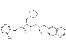 N-methyl-1-[5-[(2-methylbenzyl)thio]-4-(tetrahydro-2-furanylmethyl)-4H-1,2,4-triazol-3-yl]-N-(6-quinoxalinylmethyl)methanamine