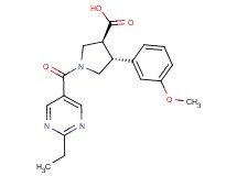 (3S*,4R*)-1-[(2-ethylpyrimidin-5-yl)carbonyl]-4-(3-methoxyphenyl)pyrrolidine-3-carboxylic acid