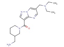 N-[(3-{[3-(aminomethyl)piperidin-1-yl]carbonyl}pyrazolo[1,5-a]pyrimidin-6-yl)methyl]-N-ethylethanamine